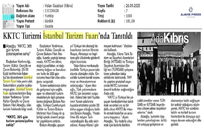 KKTC Turizmi İstanbul Turizm Fuarı'nda Tanıtıldı